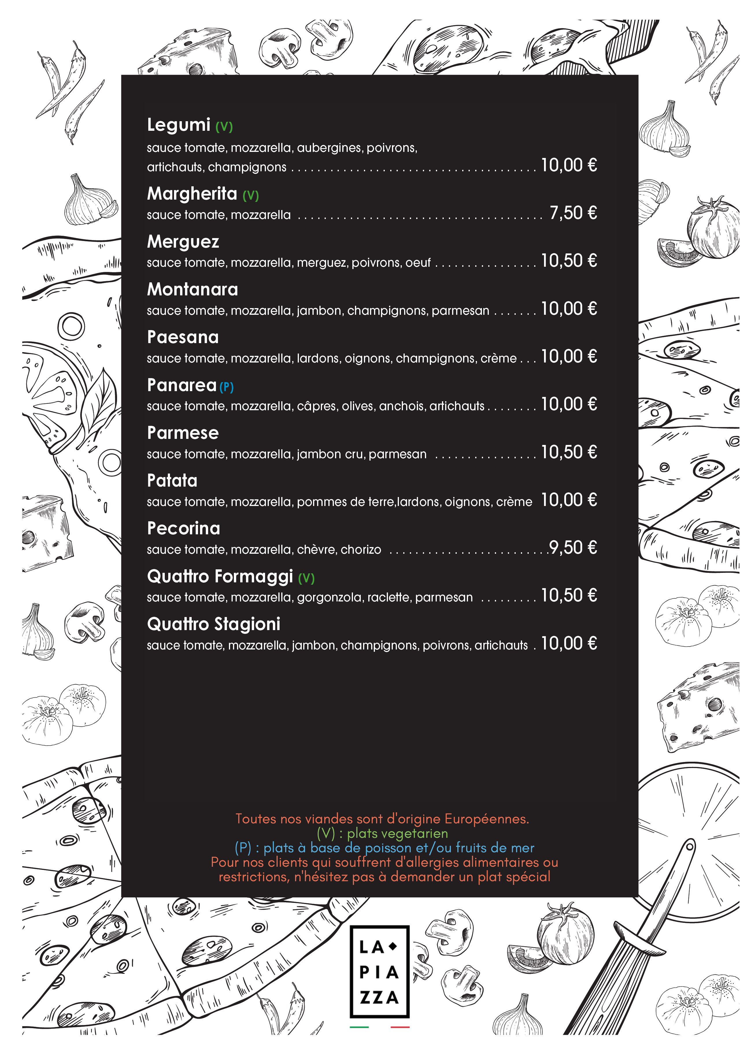 La piazza carte emporter 2